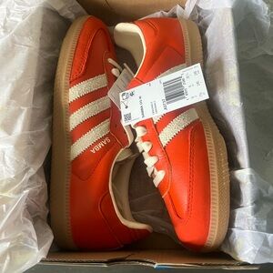 Adidas Samba Bright Orange with White Accents